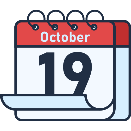 October 19 Generic color lineal-color icon