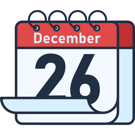 December 26 Generic color lineal-color icon