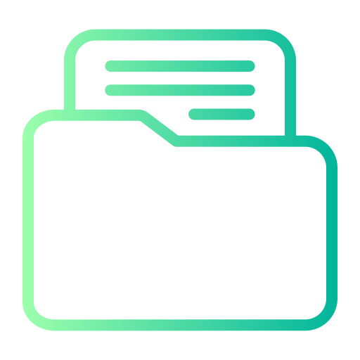 Files and folders Generic gradient outline icon
