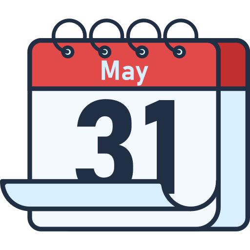 May 31 Generic color lineal-color icon