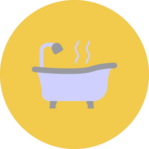 bañera de hidromasaje Generic color fill icono