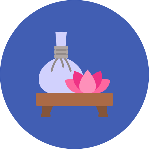 masaje de hierbas Generic color fill icono