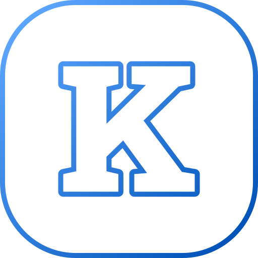 Letter k Generic gradient outline icon