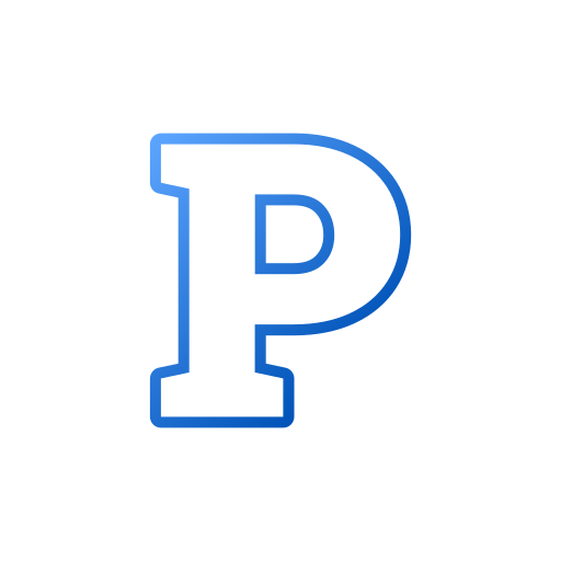 Letter P Generic gradient outline icon