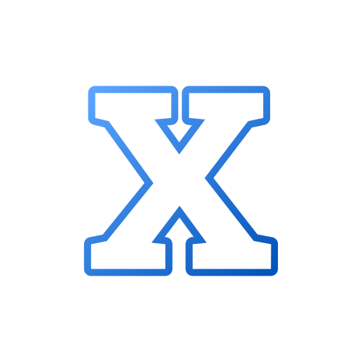 Letter x Generic gradient outline icon