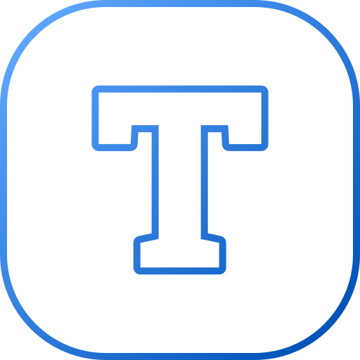 Letter T  Generic gradient outline icon