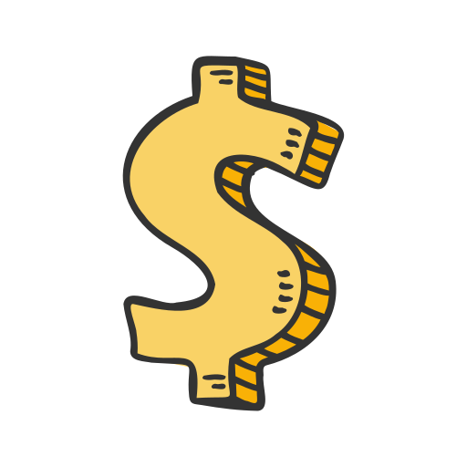 Dollar Generic color hand-drawn icon