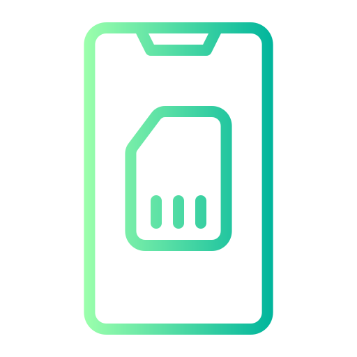 Simcard Generic gradient outline icon