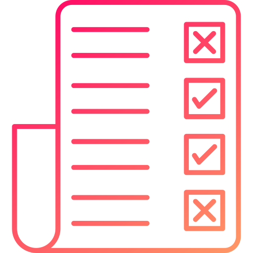 liste papier Generic gradient outline Icône