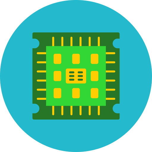 microprocesador Generic color fill icono