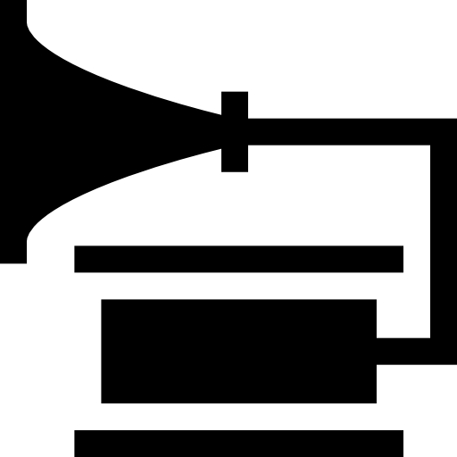gramófono Basic Straight Filled icono