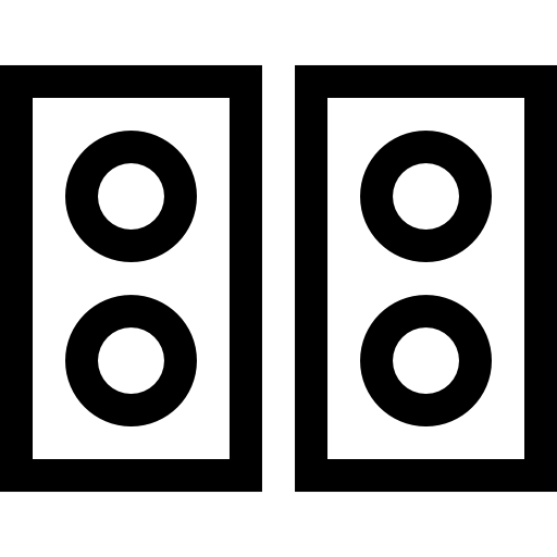 sprekers Basic Straight Lineal icoon