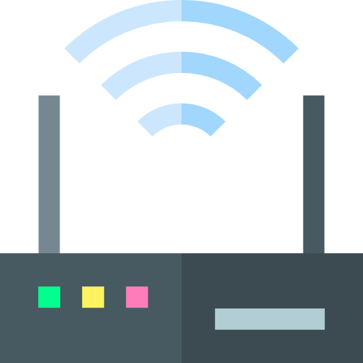 router de wifi Basic Straight Flat icono