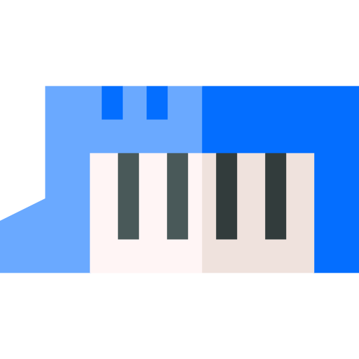 keytar Basic Straight Flat icoon