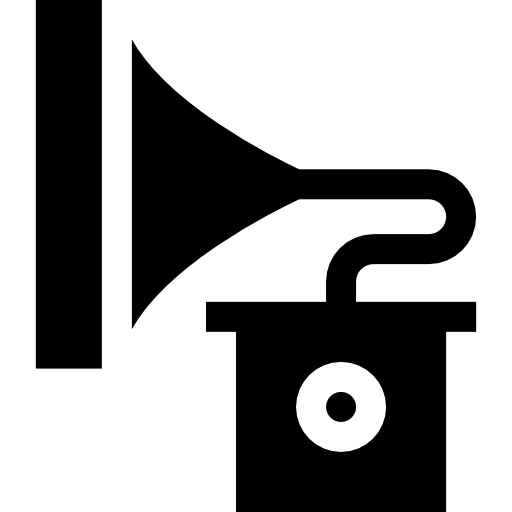 gramófono Basic Straight Filled icono