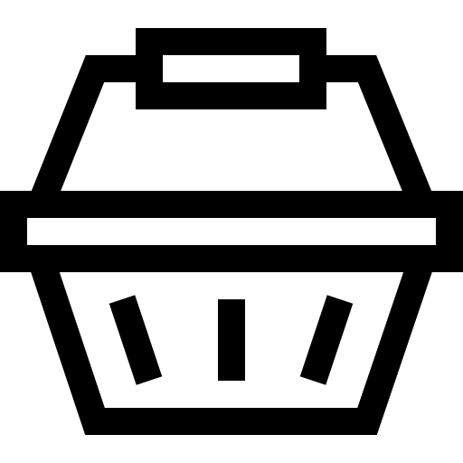 Корзина Basic Straight Lineal иконка