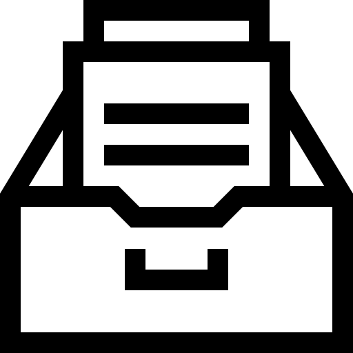 postvak in Basic Straight Lineal icoon