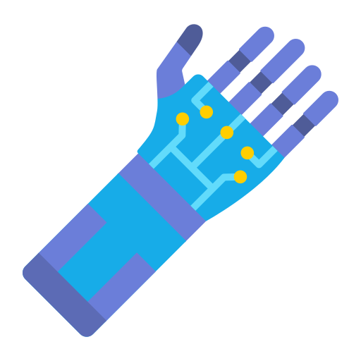 Бионическая рука Generic color fill иконка