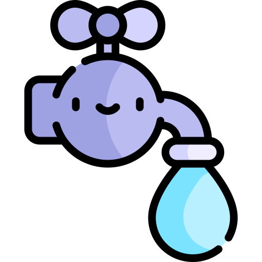 agua Kawaii Lineal color icono