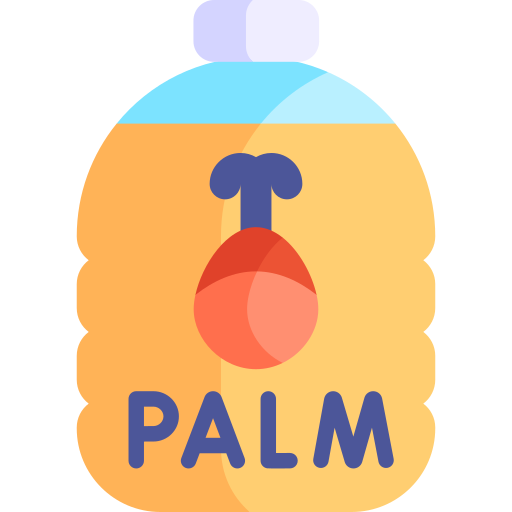 пальмовое масло Kawaii Flat иконка