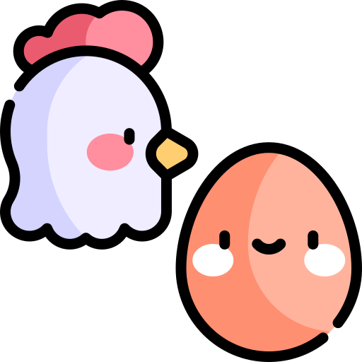Яйца Kawaii Lineal color иконка