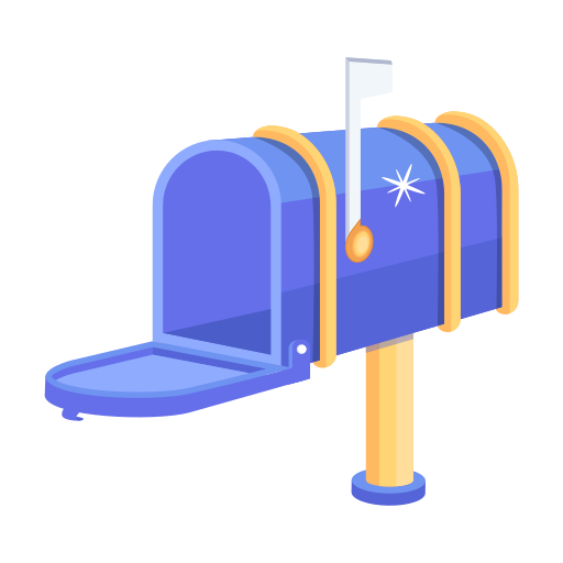 brievenbus Generic color fill icoon