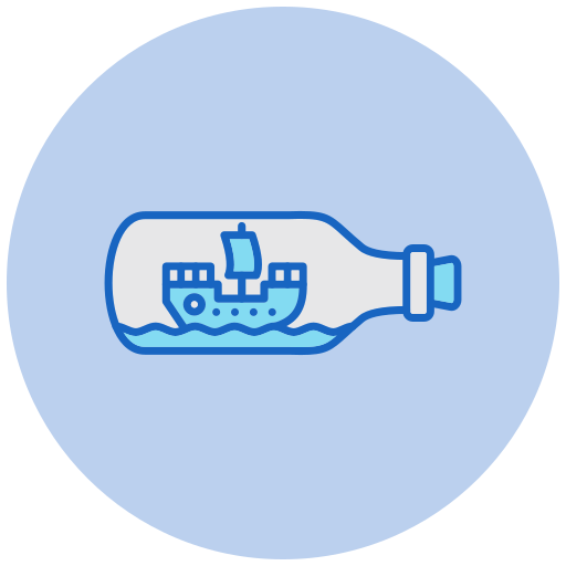 statek w butelce Generic color lineal-color ikona