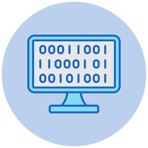 Binary code Generic color lineal-color icon