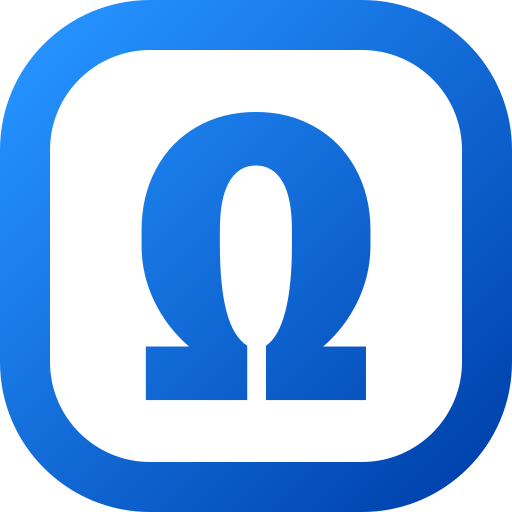 omega Generic gradient outline icona