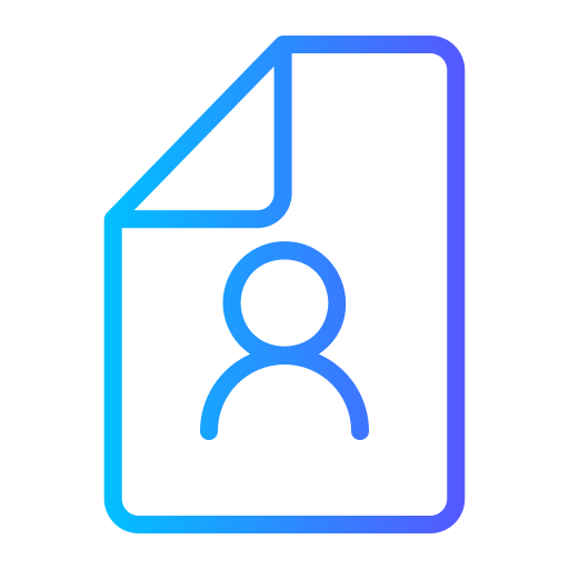 Personal file Generic gradient outline icon
