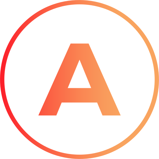 Letter A Generic gradient outline icon