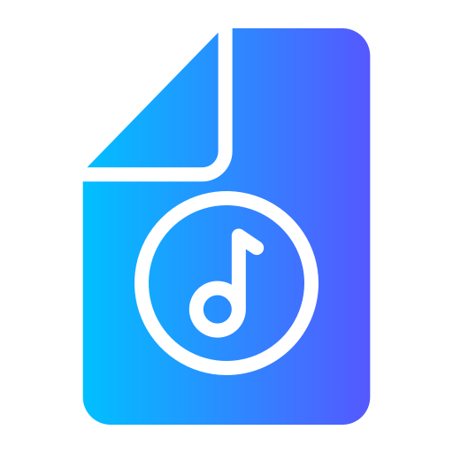 Musical note Generic gradient fill icon