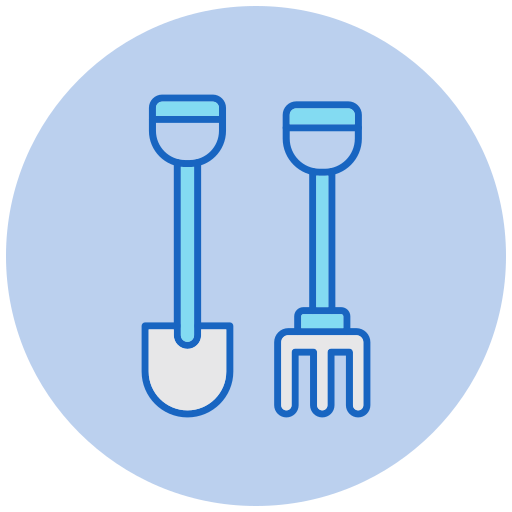 Shovel and Rake Generic color lineal-color icon