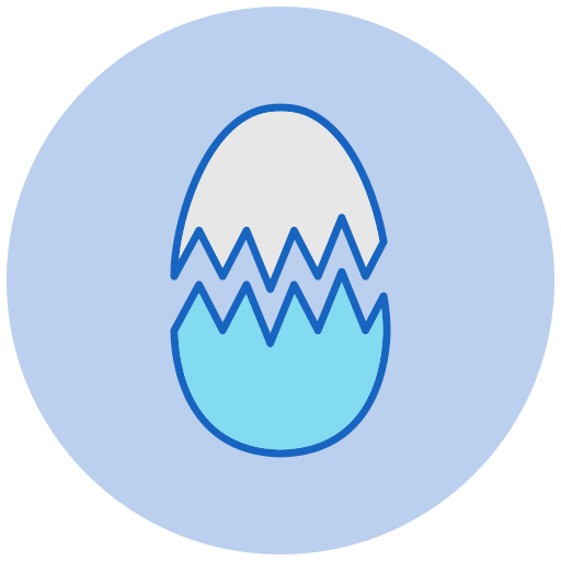 깨진 달걀 Generic color lineal-color icon