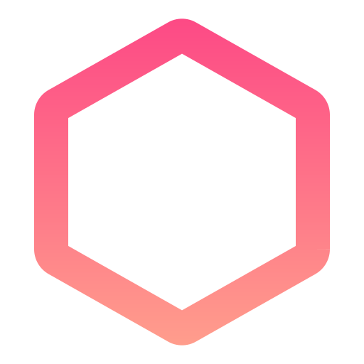 hexagone Generic gradient outline Icône