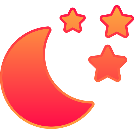 luna y estrellas Generic gradient lineal-color icono