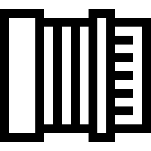 akordeon Basic Straight Lineal ikona