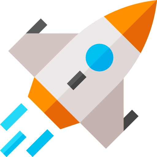 Rocket Basic Straight Flat icon
