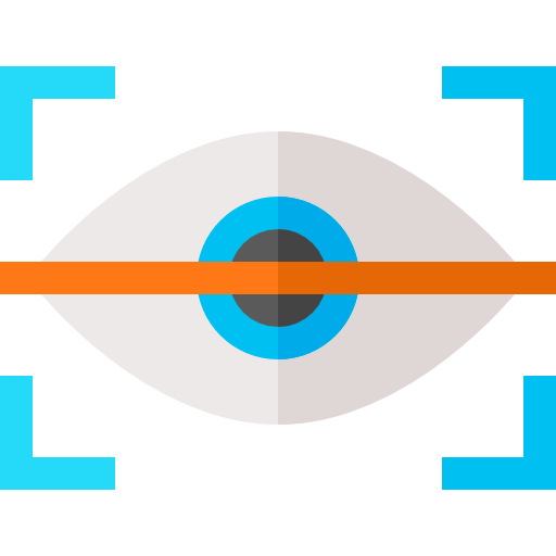 oog scan Basic Straight Flat icoon