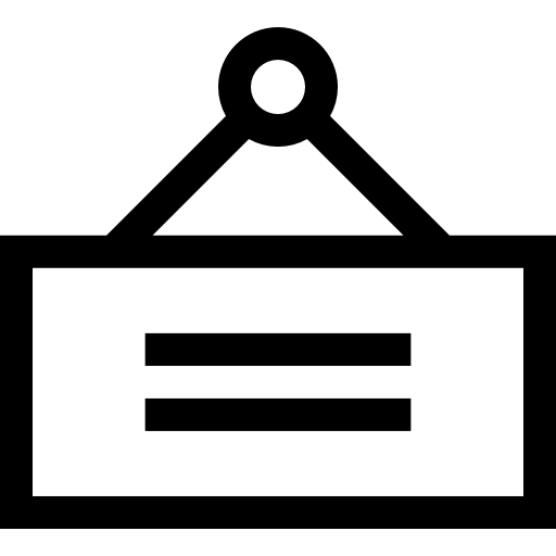 cartel Basic Straight Lineal icono