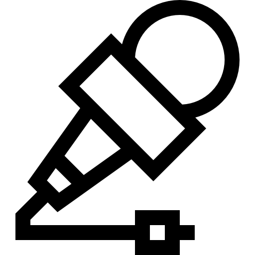 mikrofon Basic Straight Lineal ikona