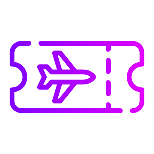 billet d'avion Generic gradient outline Icône