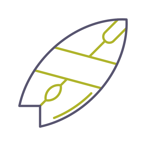 Доска для серфинга Generic color outline иконка