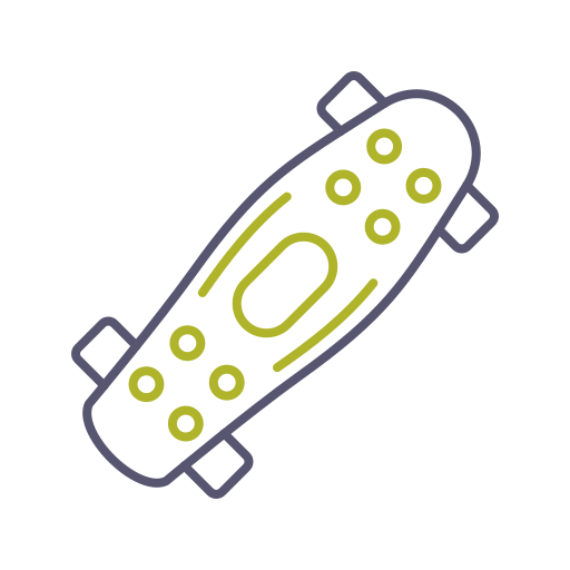 skateboard Generic color outline icoon