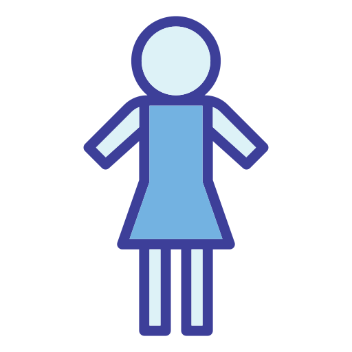 소녀 Generic color lineal-color icon