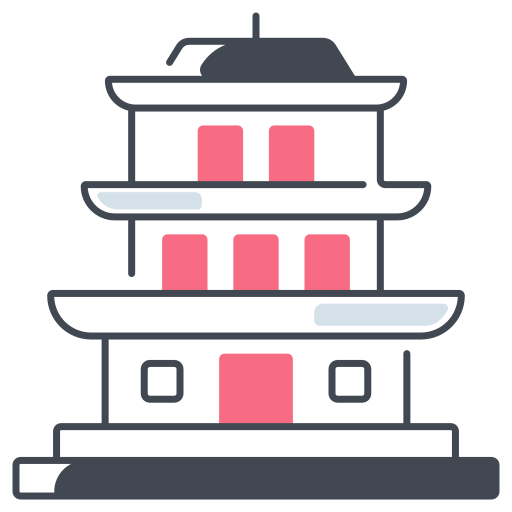 chinesischer tempel Generic color lineal-color icon