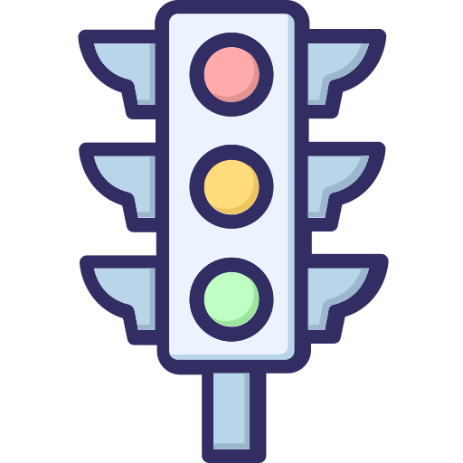 교통 신호 Generic color lineal-color icon
