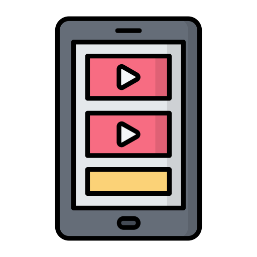 Мобильное видео Generic color lineal-color иконка