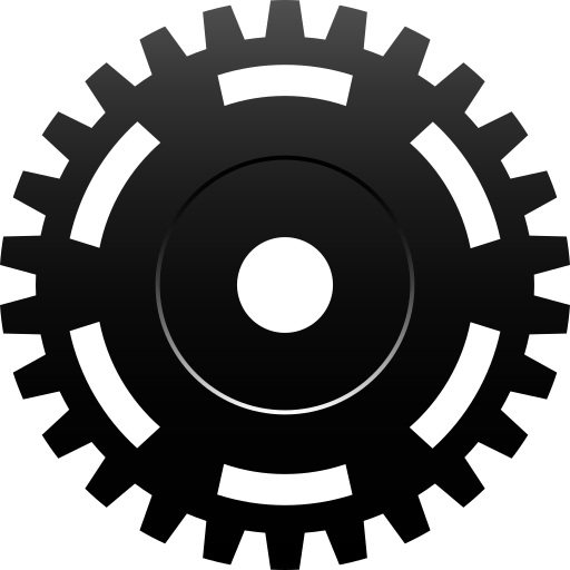 Cogwheel Leremy Filled Black icon