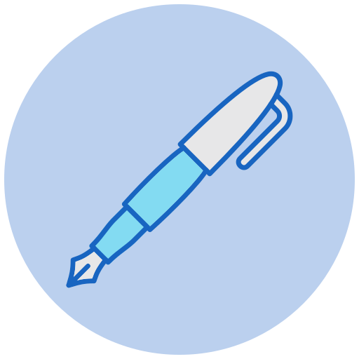 penna stilografica Generic color lineal-color icona
